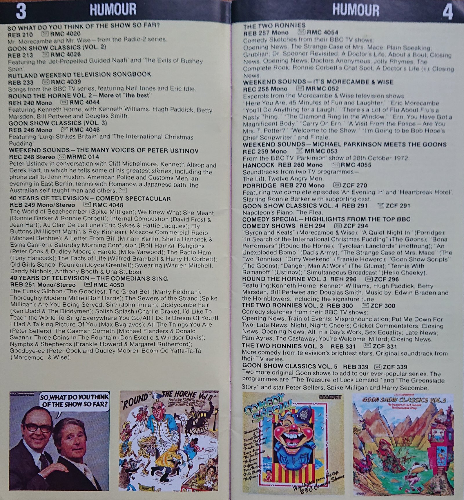 Other pages of catalogue BBC Records catalogue 1979 early